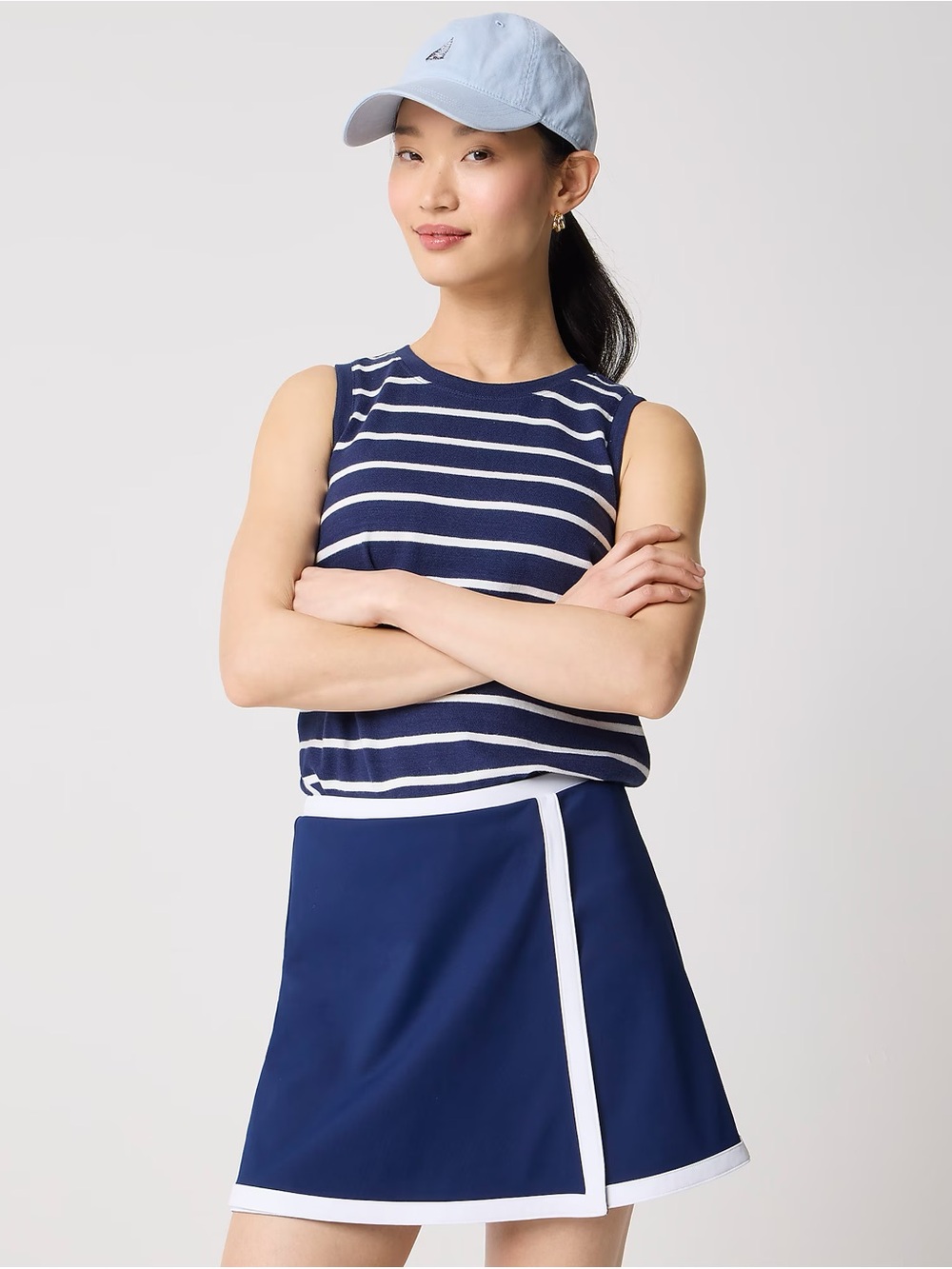 NWT J. Crew Cloudstretch Wrap Skort~Mediterranean Blue